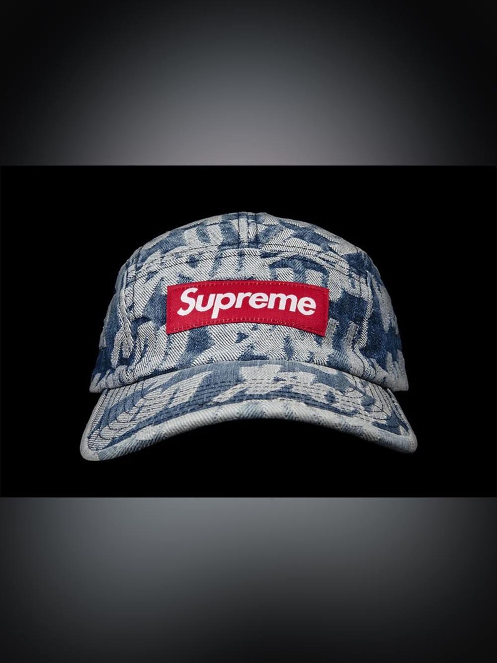 Supreme Fat Tip Jacquard Denim Camp Cap